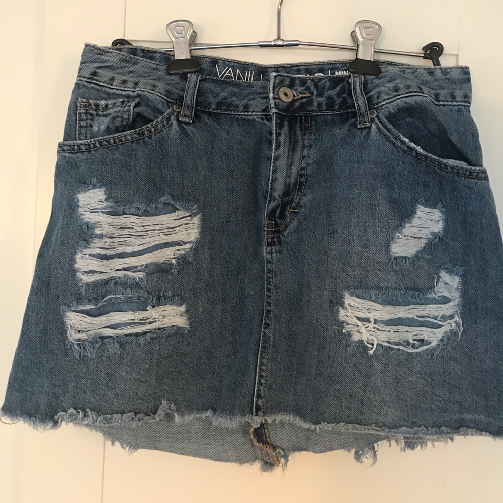 Blue Denim Mini Skirt